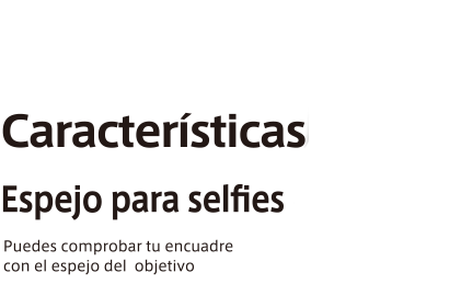 Características Espejo para selfies